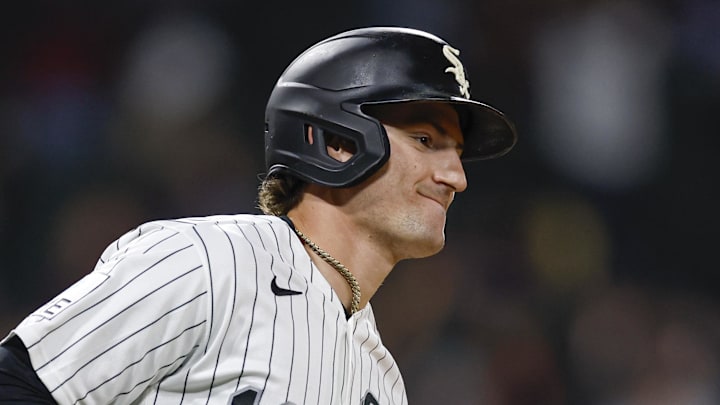 May 13, 2026; Chicago, Illinois, USA; Chicago White Sox shortstop Colson Montgomery (12) rounds the bases after hitting a solo home run against the Kansas City Royals during the seventh inning at Rate Field. Mandatory Credit: Kamil Krzaczynski-Imagn Images