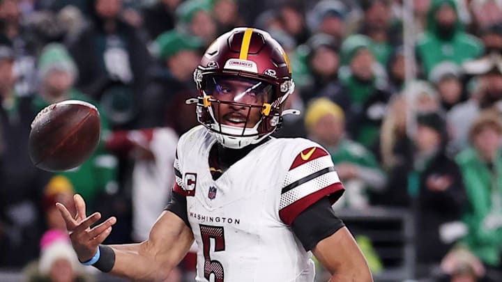 Washington Commanders quarterback Jayden Daniels (5). Washington Commanders quarterback Jayden Daniels (5).