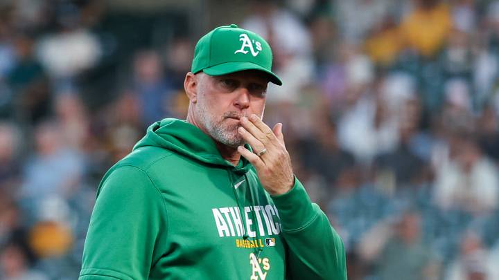Jun 16, 2026; West Sacramento, California, USA; Athletics manager Mark Kotsay (7) walks back to the dugout during the sixth inning against the Pittsburgh Pirates at Sutter Health Park. Mandatory Credit: Sergio Estrada-Imagn Images Jun 16, 2026; West Sacramento, California, USA; Athletics manager Mark Kotsay (7) walks back to the dugout during the sixth inning against the Pittsburgh Pirates at Sutter Health Park. Mandatory Credit: Sergio Estrada-Imagn Images