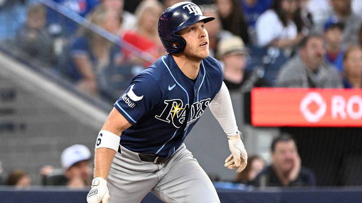 Jul 22, 2026; Toronto, Ontario, CAN; Tampa Bay Rays shortstop Taylor Walls (6) hits a double against the Toronto Blue Jays in the fifth inning at Rogers Centre. Mandatory Credit: Dan Hamilton-Imagn Images Jul 22, 2026; Toronto, Ontario, CAN; Tampa Bay Rays shortstop Taylor Walls (6) hits a double against the Toronto Blue Jays in the fifth inning at Rogers Centre. Mandatory Credit: Dan Hamilton-Imagn Images