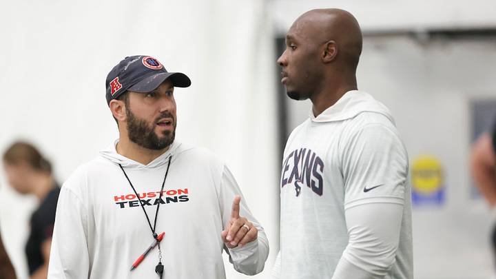 Houston Texans offensive coordinator Nick Caley Houston Texans offensive coordinator Nick Caley