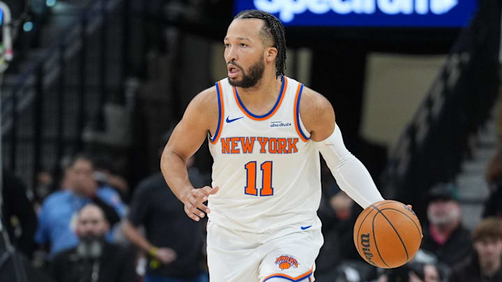 Dec 31, 2025; San Antonio, Texas, USA; New York Knicks guard Jalen Brunson (11) dribbles in the second half against the San Antonio Spurs at Frost Bank Center. Mandatory Credit: Daniel Dunn-Imagn Images Dec 31, 2025; San Antonio, Texas, USA; New York Knicks guard Jalen Brunson (11) dribbles in the second half against the San Antonio Spurs at Frost Bank Center. Mandatory Credit: Daniel Dunn-Imagn Images