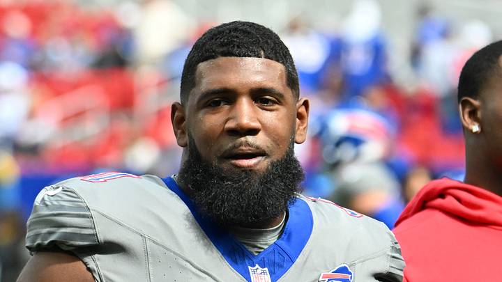 Sep 27, 2026; Orchard Park, New York, USA; Buffalo Bills defensive tackle Ed Oliver (91) looks on during warm ups prior to the game against the Los Angeles Chargers at New Highmark Stadium. Mandatory Credit: Mark Konezny-Imagn Images Sep 27, 2026; Orchard Park, New York, USA; Buffalo Bills defensive tackle Ed Oliver (91) looks on during warm ups prior to the game against the Los Angeles Chargers at New Highmark Stadium. Mandatory Credit: Mark Konezny-Imagn Images