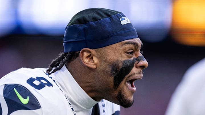Coby Bryant of the Seattle Seahawks is intense