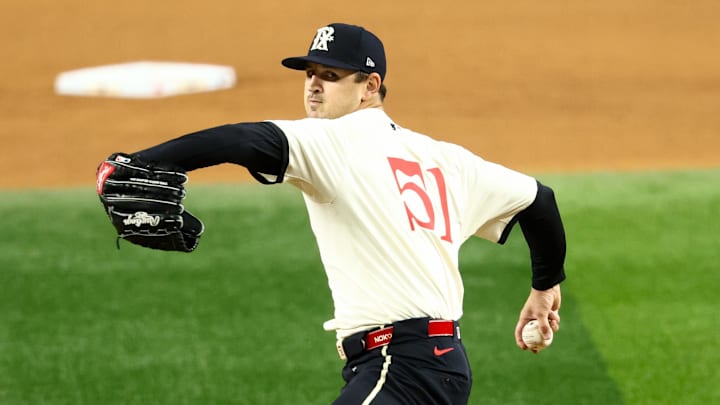 Texas Rangers starting pitcher Tyler Mahle.