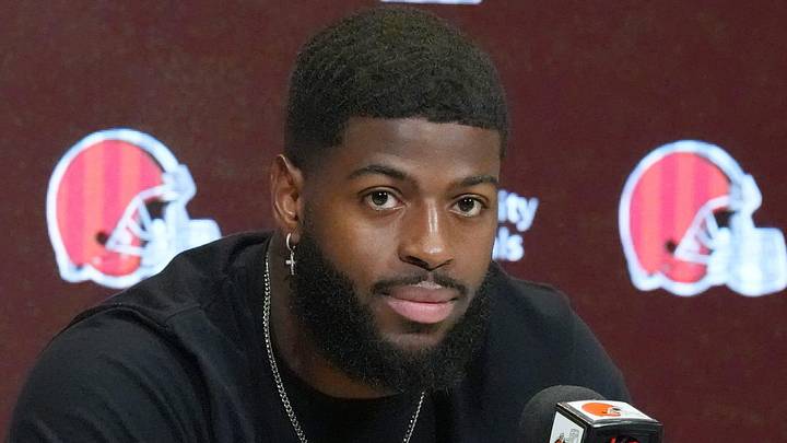 Cleveland Browns edge rusher Jared Verse.