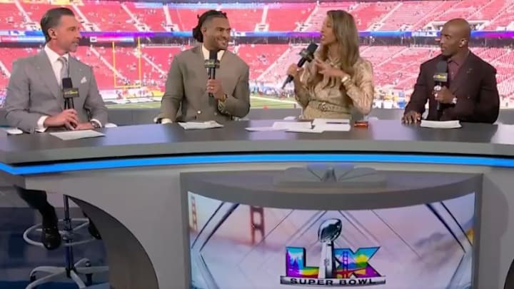 Kyle Shanahan and Fred Warner joined the NBC pregame show ahead of the Super Bowl. 