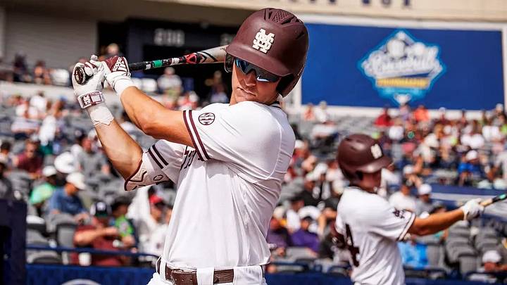 Mississippi State Infielder Ace Reese (#3) during the game between the Missouri Tigers and the Mississippi State Bulldogs at Hoover Met Stadium in Hoover, AL. Mississippi State Infielder Ace Reese (#3) during the game between the Missouri Tigers and the Mississippi State Bulldogs at Hoover Met Stadium in Hoover, AL.