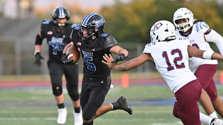 No. 2 Lincoln-Way East blew past Kankakee, 41-0, to improve to 2-0, early in the 2025 Illinois high school football season.