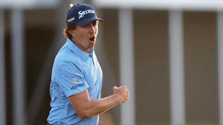 Nico Echavarria's fist pump after a birdie at the 17th Sunday flipped the script and powered him to a third PGA Tour title.