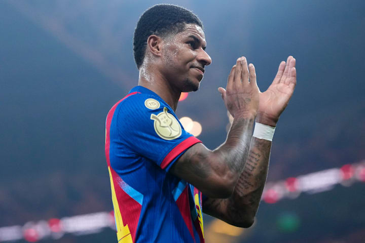 Marcus Rashford celebrating.