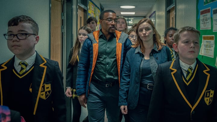 Adolescence. (L to R) Ashley Walters as Detective Inspector Bascombe, Faye Marsay as Detective Sergeant Frank, in Adolescence. Cr. Courtesy of Ben Blackall/Netflix © 2024