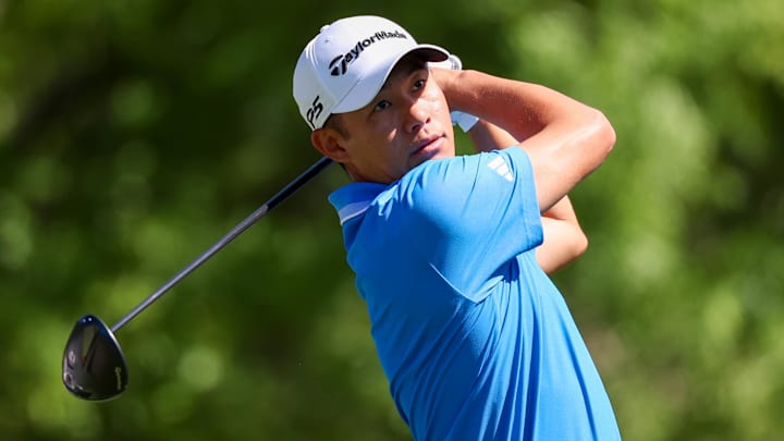 Collin Morikawa shot a first-round 74 in his first start since suffering a back injury. 