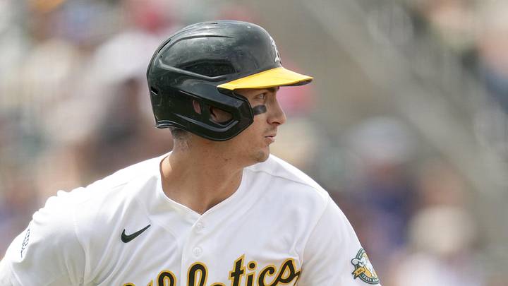 May 27, 2026; West Sacramento, California, USA; Athletics left fielder Tyler Soderstrom (21) looks on after hitting a double against the Seattle Mariners in the sixth inning at Sutter Health Park. Mandatory Credit: Cary Edmondson-Imagn Images May 27, 2026; West Sacramento, California, USA; Athletics left fielder Tyler Soderstrom (21) looks on after hitting a double against the Seattle Mariners in the sixth inning at Sutter Health Park. Mandatory Credit: Cary Edmondson-Imagn Images