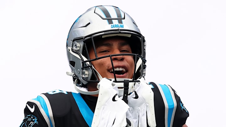 Carolina Panthers wide receiver Jalen Coker