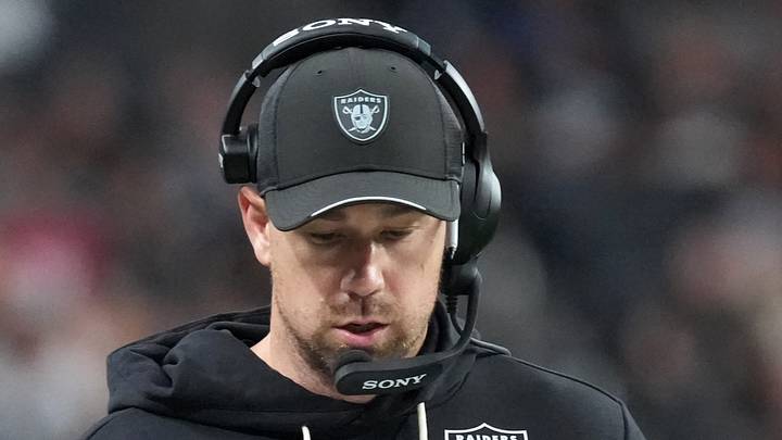 Aug 13, 2026; Paradise, Nevada, USA; Las Vegas Raiders head coach Klint Kubiak against the Arizona Cardinals in the first half at Allegiant Stadium. Mandatory Credit: Kirby Lee-Imagn Images Aug 13, 2026; Paradise, Nevada, USA; Las Vegas Raiders head coach Klint Kubiak against the Arizona Cardinals in the first half at Allegiant Stadium. Mandatory Credit: Kirby Lee-Imagn Images