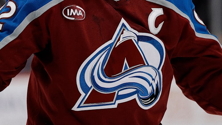 Oct 28, 2025; Denver, Colorado, USA; Colorado Avalanche left wing Gabriel Landeskog (92) in the second period against the New Jersey Devils at Ball Arena. Mandatory Credit: Isaiah J. Downing-Imagn Images