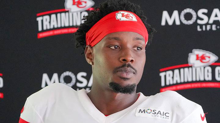 Aug 3, 2026; Kansas City, MO, USA; Kansas City Chiefs safety Chamarri Conner (27) speaks to media after training camp at Missouri Western University. Mandatory Credit: Denny Medley-Imagn Images Aug 3, 2026; Kansas City, MO, USA; Kansas City Chiefs safety Chamarri Conner (27) speaks to media after training camp at Missouri Western University. Mandatory Credit: Denny Medley-Imagn Images