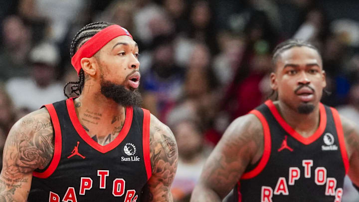 Toronto Raptors forward Brandon Ingram and guard Jamal Shead Toronto Raptors forward Brandon Ingram and guard Jamal Shead