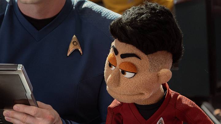 (L-R): Ethan Peck as Spock and Melissa Navia as Erica Ortegas in season 4, episode 5, of Star Trek: Strange New Worlds streaming on Paramount+, 2026. Photo Credit: Jan Thijs/Paramount+ (L-R): Ethan Peck as Spock and Melissa Navia as Erica Ortegas in season 4, episode 5, of Star Trek: Strange New Worlds streaming on Paramount+, 2026. Photo Credit: Jan Thijs/Paramount+