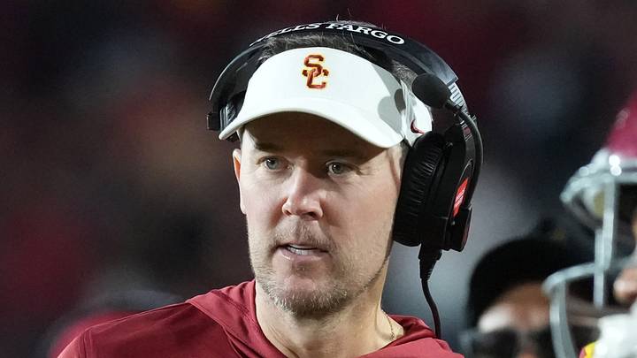 Sep 4, 2026; Los Angeles, California, USA; Southern California Trojans head coach Lincoln Riley watches against the Fresno State Bulldogs in the second half at United Airlines Field at Los Angeles Memorial Coliseum. Mandatory Credit: Kirby Lee-Imagn Images Sep 4, 2026; Los Angeles, California, USA; Southern California Trojans head coach Lincoln Riley watches against the Fresno State Bulldogs in the second half at United Airlines Field at Los Angeles Memorial Coliseum. Mandatory Credit: Kirby Lee-Imagn Images