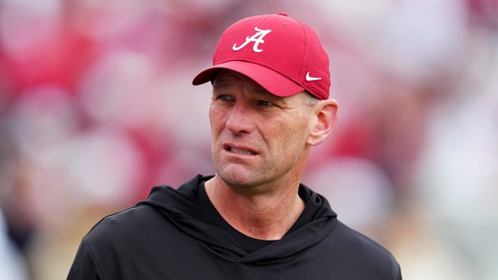 Alabama Crimson Tide head coach Kalen Deboer