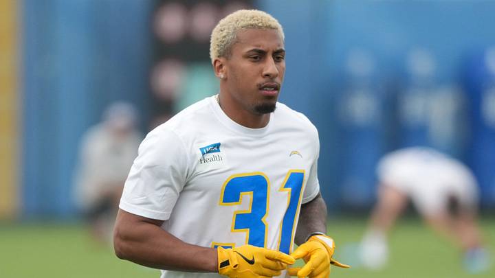 May 11, 2026; El Segundo, CA, USA; Los Angeles Chargers running back Gregory Desrosiers (31) during offseason workouts at The Bolt. Mandatory Credit: Kirby Lee-Imagn Images May 11, 2026; El Segundo, CA, USA; Los Angeles Chargers running back Gregory Desrosiers (31) during offseason workouts at The Bolt. Mandatory Credit: Kirby Lee-Imagn Images