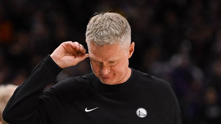 Sacramento, California, USA; Golden State Warriors Head Coach Steve Kerr reacts to the final score of the game against the Sacramento Kings at Golden 1 Center. Mandatory Credit: Ed Szczepanski-Imagn Images