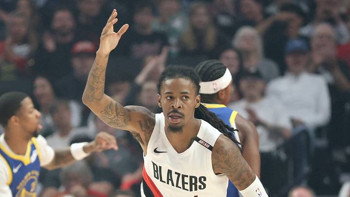 Oct 7, 2026; Portland, Oregon, USA; Portland Trail Blazers guard Ja Morant (1) reacts after scoring against the Golden State Warriors during the first half at Moda Center. Mandatory Credit: Jaime Valdez-Imagn Images Oct 7, 2026; Portland, Oregon, USA; Portland Trail Blazers guard Ja Morant (1) reacts after scoring against the Golden State Warriors during the first half at Moda Center. Mandatory Credit: Jaime Valdez-Imagn Images