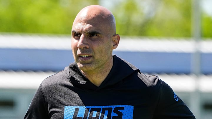 Detroit Lions offensive assistant Bruce Gradkowski during rookie mini camp 