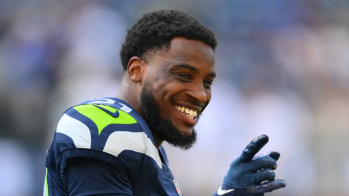 Seattle Seahawks cornerback Devon Witherspoon (21) during warmups 