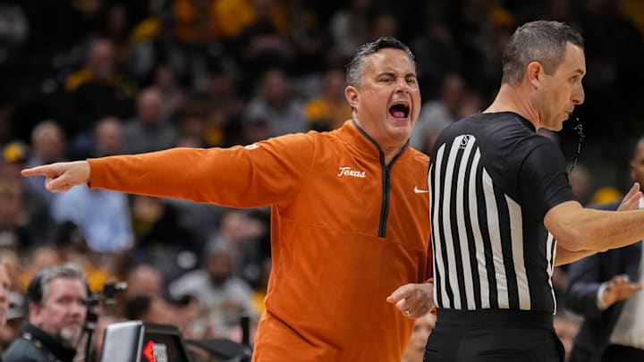 Texas Longhorns head coach Sean Miller reacts to play against the Missouri Tigers. Texas Longhorns head coach Sean Miller reacts to play against the Missouri Tigers.