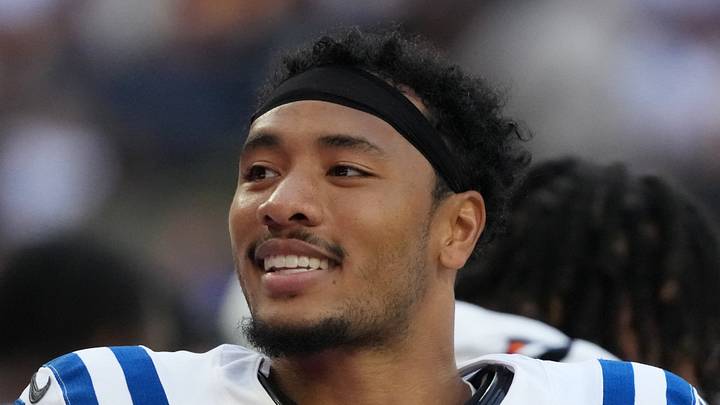 Indianapolis Colts safety Cam Bynum looks on from the sideline