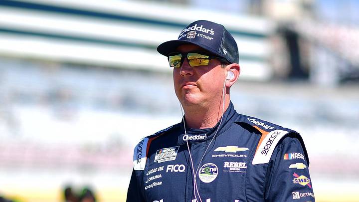 Mar 14, 2026; Las Vegas, Nevada, USA; Richard Childress Racing driver Kyle Busch (8) during qualifying at Las Vegas Motor Speedway. Mar 14, 2026; Las Vegas, Nevada, USA; Richard Childress Racing driver Kyle Busch (8) during qualifying at Las Vegas Motor Speedway.