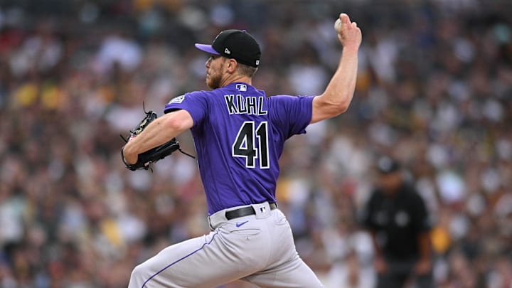 Colorado Rockies starting pitcher Chad Kuhl (41) 