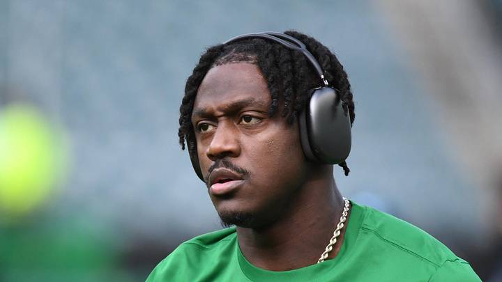 Dec 29, 2024; Philadelphia, Pennsylvania, USA; Philadelphia Eagles wide receiver A.J. Brown (11) during warmups against the Dallas Cowboys at Lincoln Financial Field. Mandatory Credit: Eric Hartline-Imagn Images