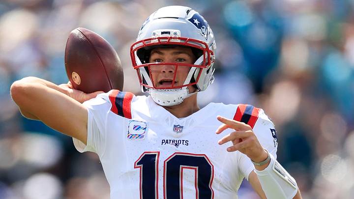 New England Patriots quarterback Drake Maye
