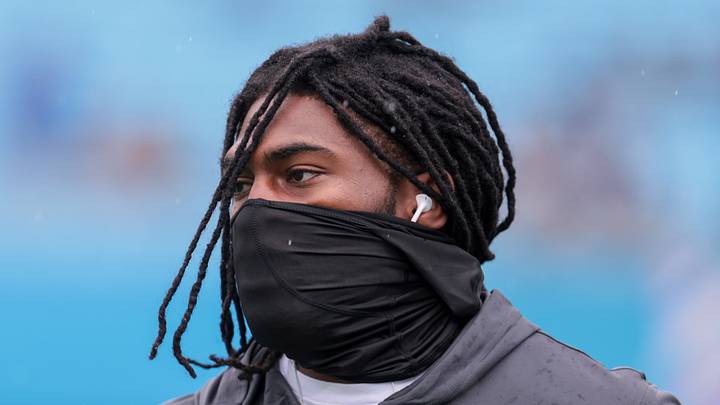 Seattle Seahawks cornerback Trevon Diggs warms up