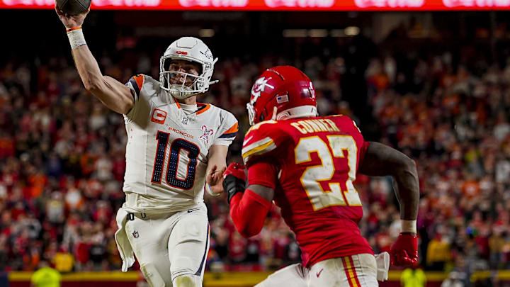 Denver Broncos quarterback Bo Nix