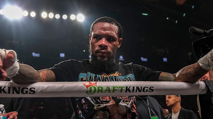 Lamont Roach Jr. reacts after hearing his majority draw verdict during his March 1 fight against Gervonta "Tank" Davis.