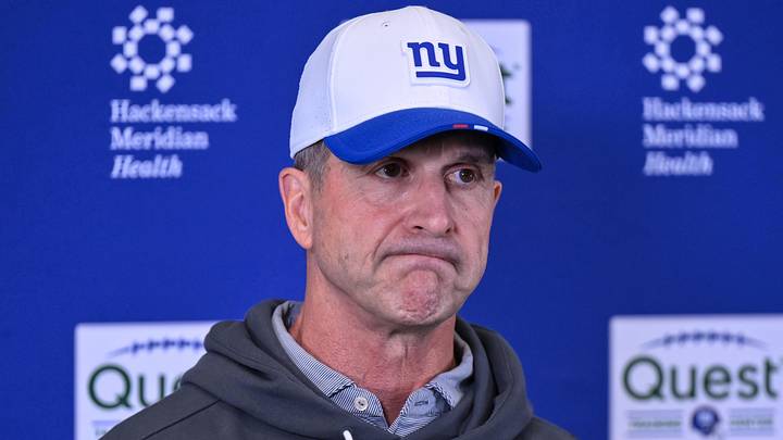 New York Giants head coach John Harbaugh