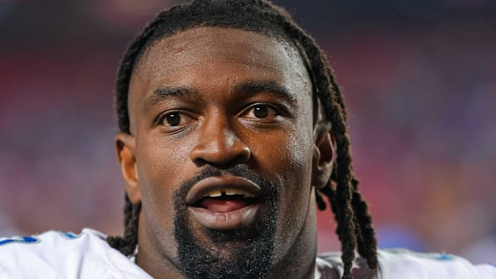 Detroit Lions fullback Jason Cabinda