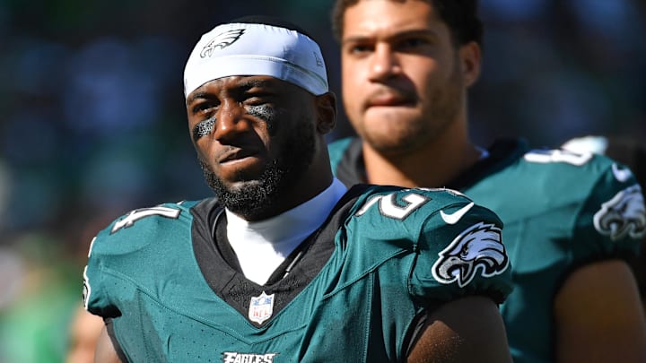 Philadelphia Eagles cornerback James Bradberry (24) against the Washington Commanders at Lincoln Financial Field.