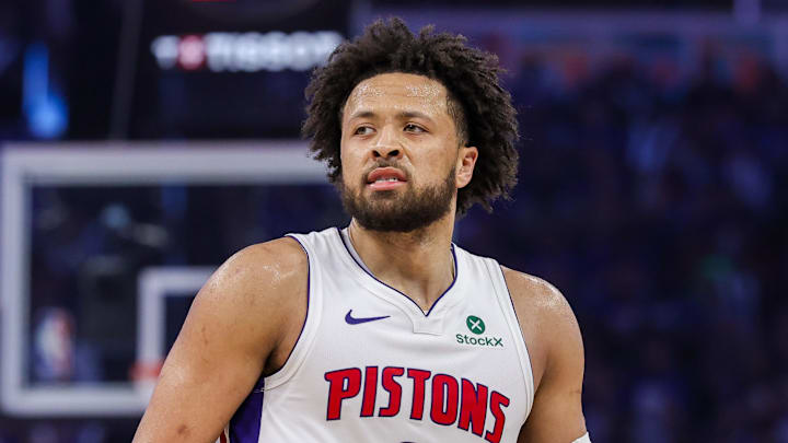Apr 27, 2026; Orlando, Florida, USA; Detroit Pistons guard Cade Cunningham (2) during the second half against the Orlando Magic during game four of the first round of the 2026 NBA Playoffs at Kia Center. Mandatory Credit: Mike Watters-Imagn Images