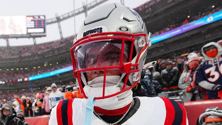 Jan 25, 2026; Denver, CO, USA; New England Patriots cornerback Christian Gonzalez (0) reacts after an interception against the Denver Broncos during the 2026 AFC Championship Game at Empower Field at Mile High. Mandatory Credit: Ron Chenoy-Imagn Images Jan 25, 2026; Denver, CO, USA; New England Patriots cornerback Christian Gonzalez (0) reacts after an interception against the Denver Broncos during the 2026 AFC Championship Game at Empower Field at Mile High. Mandatory Credit: Ron Chenoy-Imagn Images
