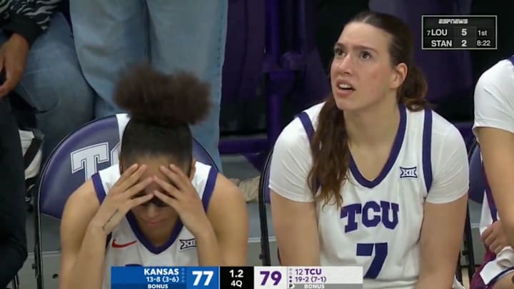 TCU actually beat Kansas, but a long replay in the final seconds confused and upset just about everyone. TCU actually beat Kansas, but a long replay in the final seconds confused and upset just about everyone.