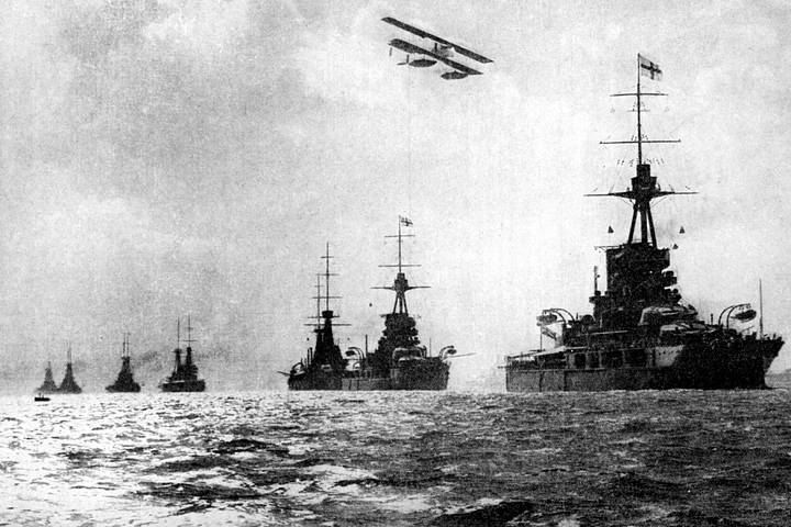 An airplane in World War I.