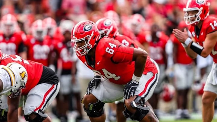 Georgia Bulldogs offensive lineman Jahzare Jackson 