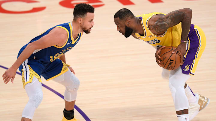 Stephen Curry y LeBron James son las estrellas de los Golden State Warriors y de Los Angeles Lakers