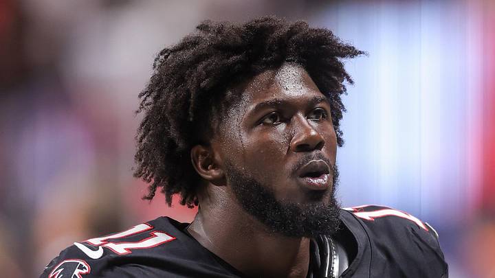 Atlanta Falcons defensive end Jalon Walker 